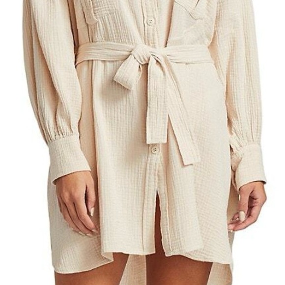NWT MUNTHE Split Tie-Waist Shirtdress in Kit - Picture 5 of 8